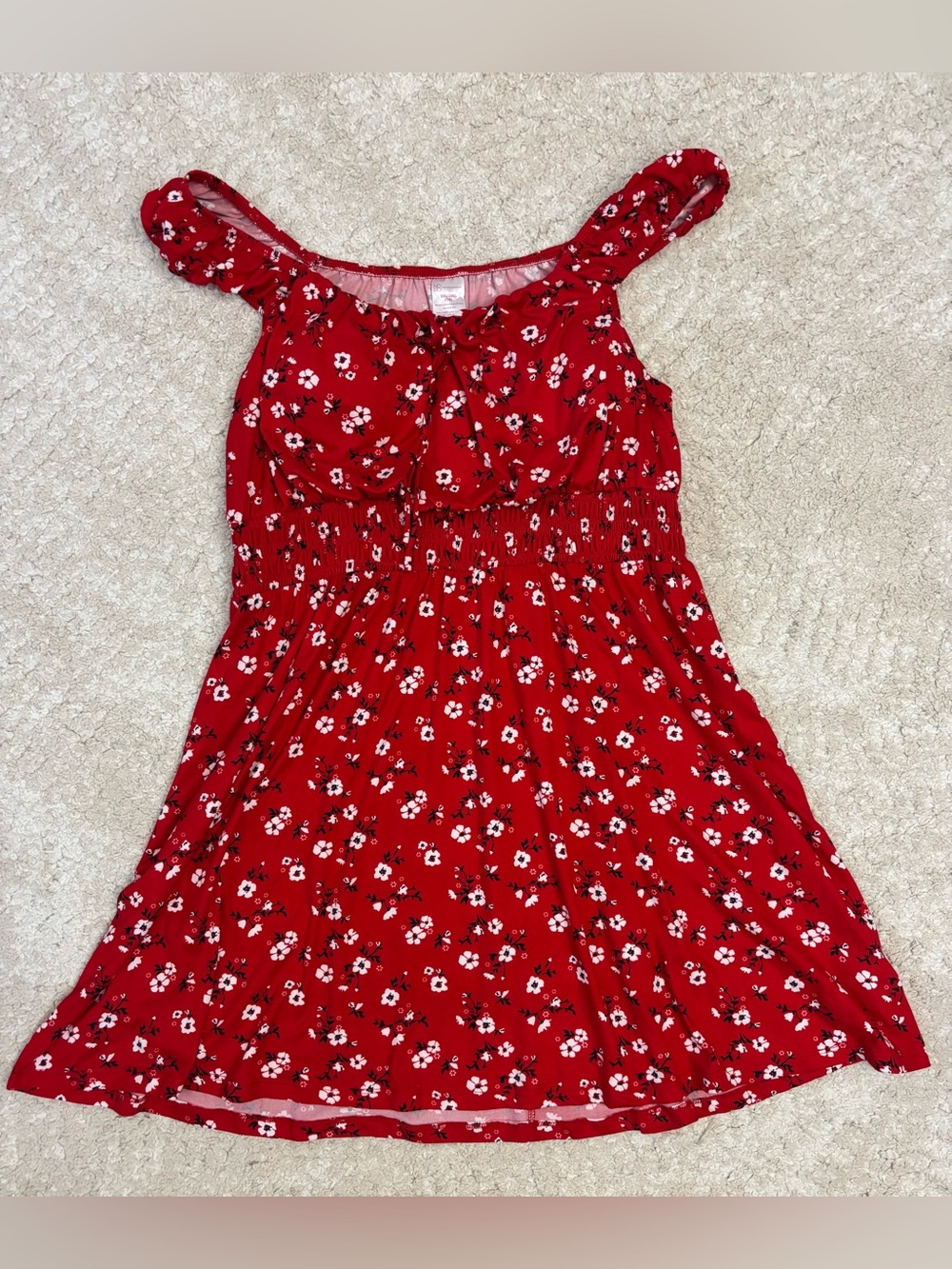 No Boundaries Red Floral Mini Dress